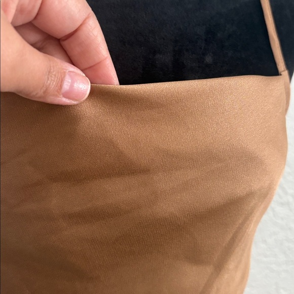 Express Capsule Wardrobe Top Cowl Neck Satin Brown Fairy Whismigoth Cami Small - Picture 6 of 8